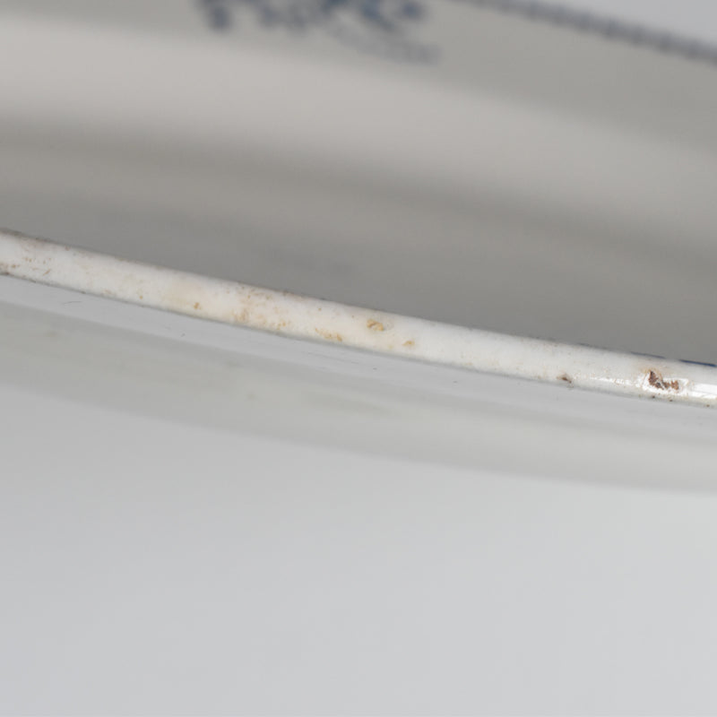 ヴィンテージオーヴァル大皿 ロンウイー ブルーパターン