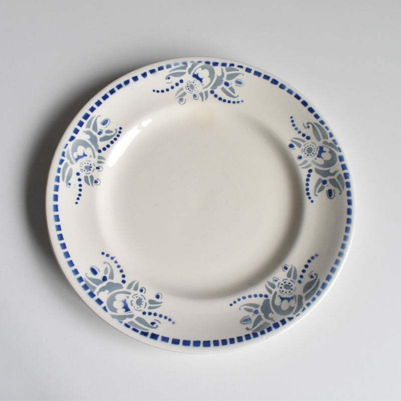 ヴィンテージプレート ロンウイー ブルーパターン D