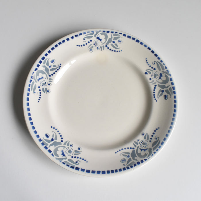 ヴィンテージプレート ロンウイー ブルーパターン D