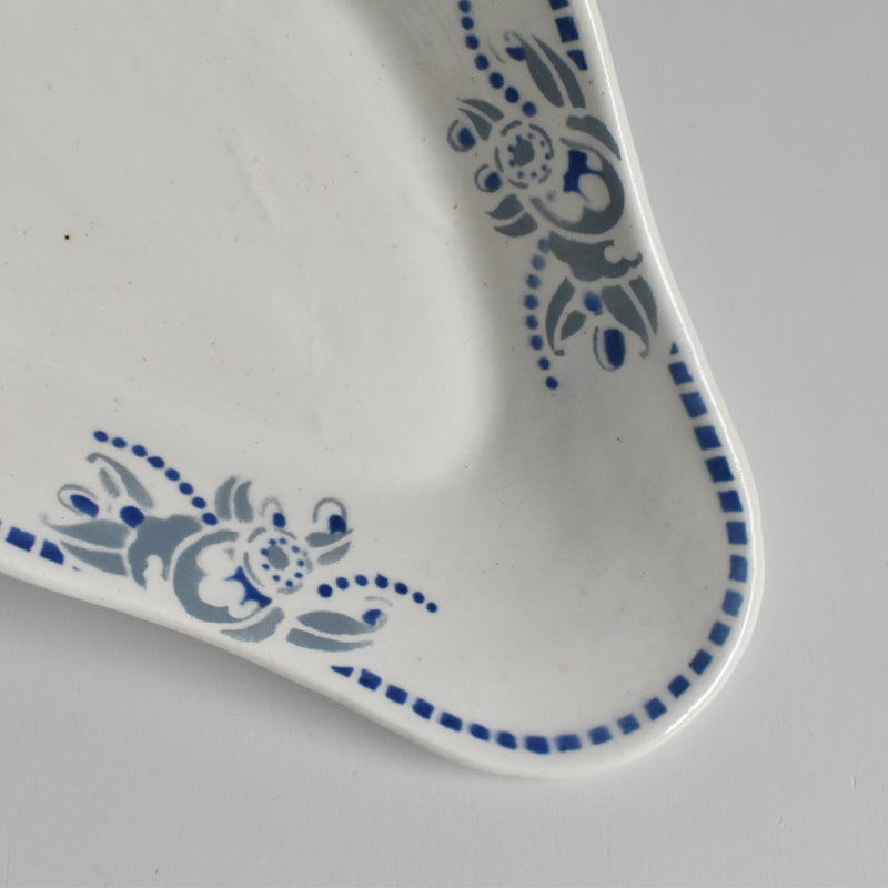 Vintage Raviere Longwy Blue Pattern A