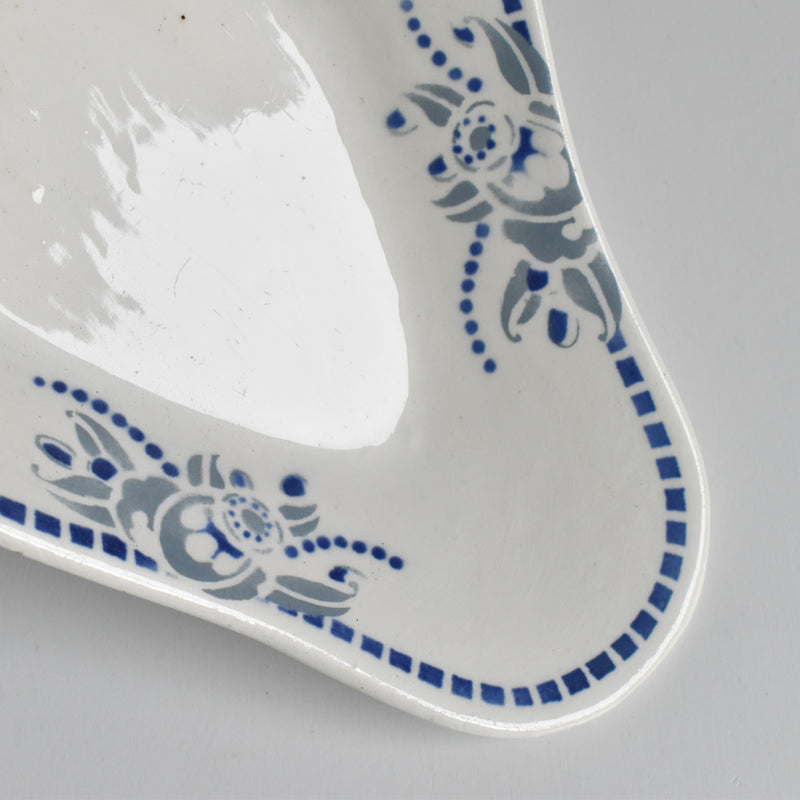 Vintage Raviere Longwy Blue Pattern A