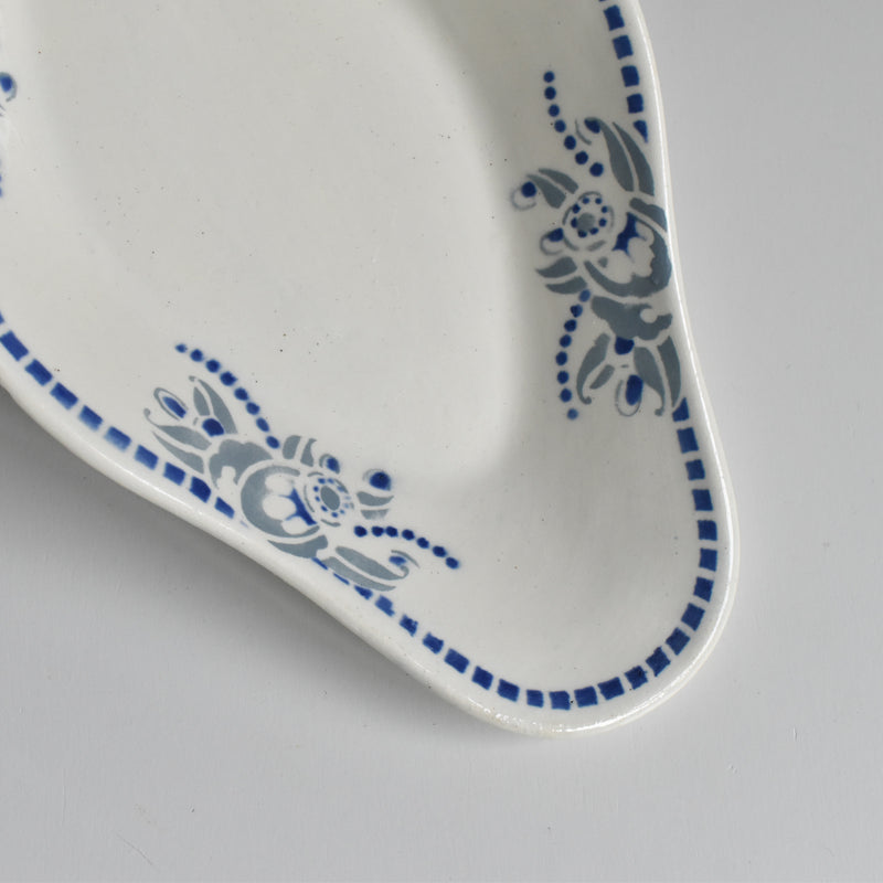 Vintage Raviers Longwy Blue Pattern B