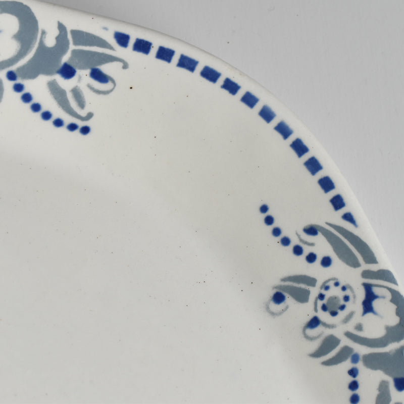 Vintage Raviers Longwy Blue Pattern B
