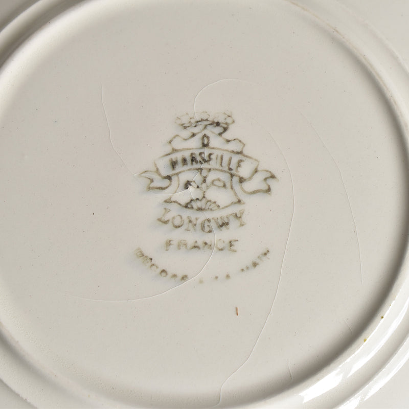 Vintage Chocolate Cup & Saucer Longwy Marseille A