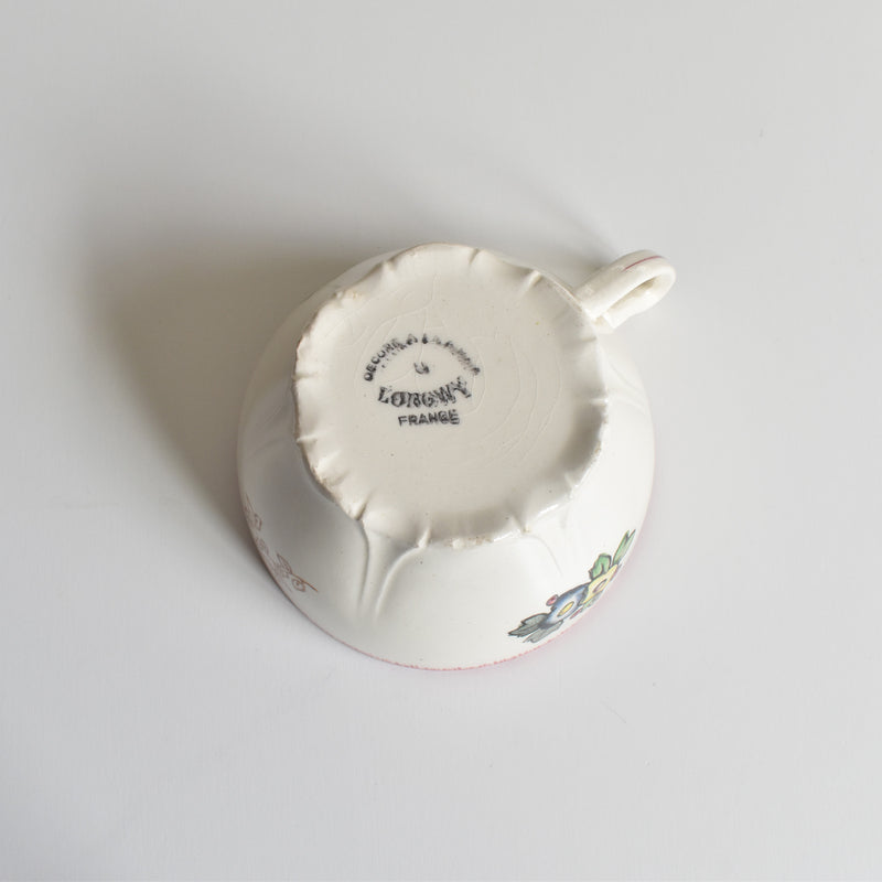 Vintage Chocolate Cup & Saucer Longwy Marseille A