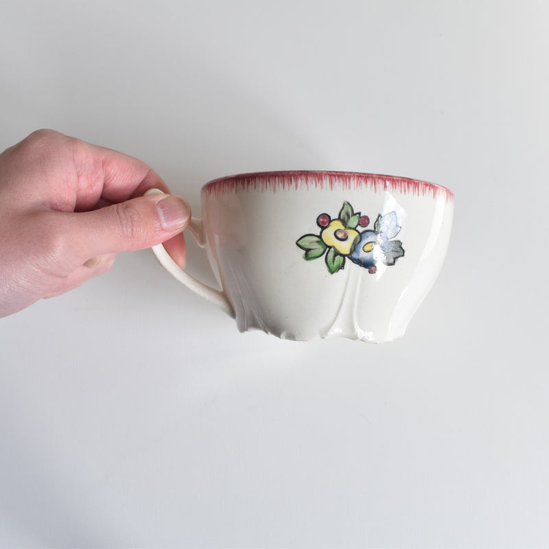 Vintage Chocolate Cup & Saucer Longwy Marseille A