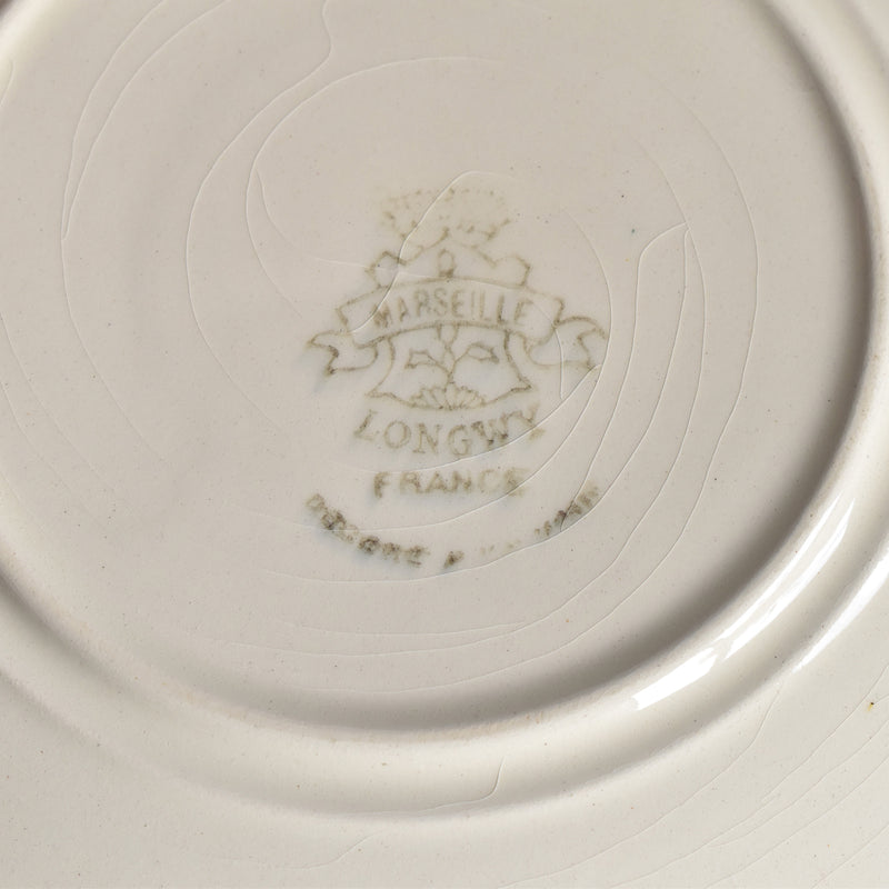 Vintage Chocolate Cup & Saucer, Longwy Marseille B