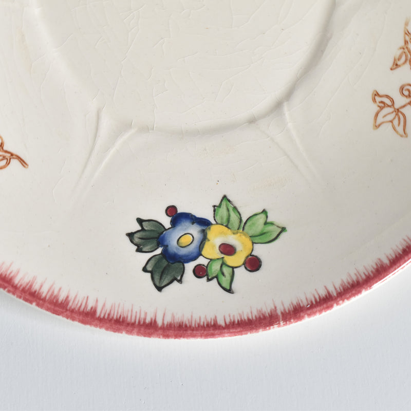 Vintage Chocolate Cup & Saucer, Longwy Marseille B