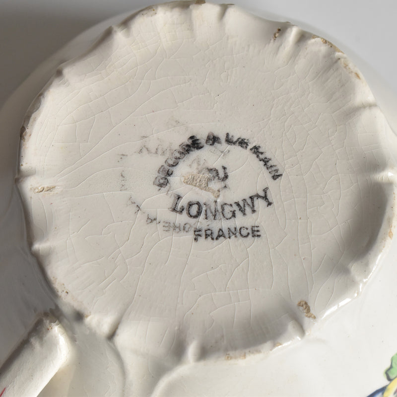 Vintage Chocolate Cup & Saucer, Longwy Marseille B