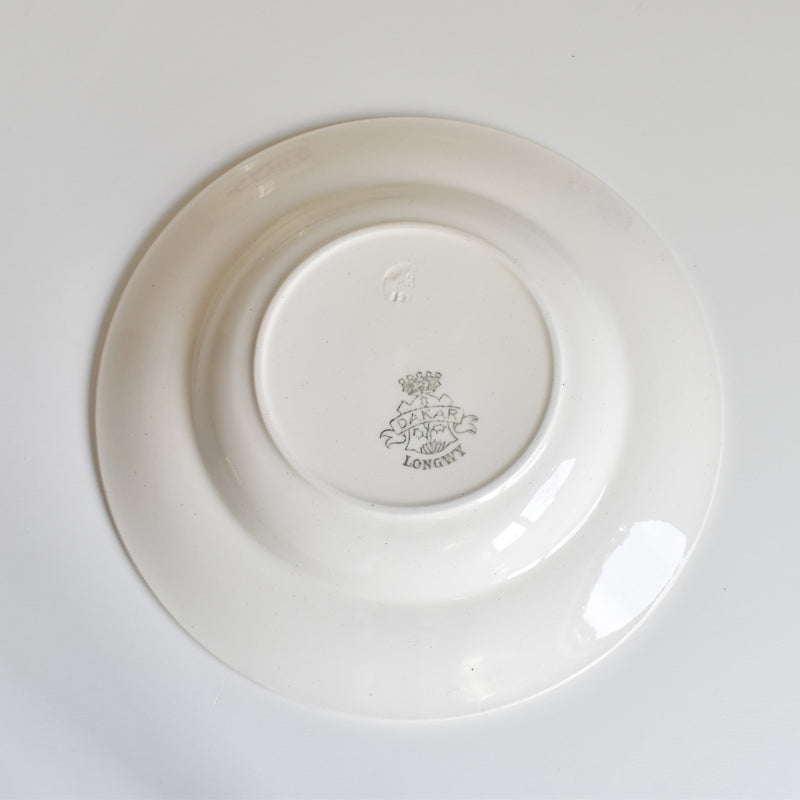 Vintage Deep Plate, Longwy Dakar A