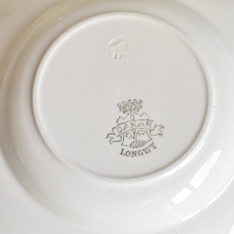 Vintage Deep Plate, Longwy Dakar A
