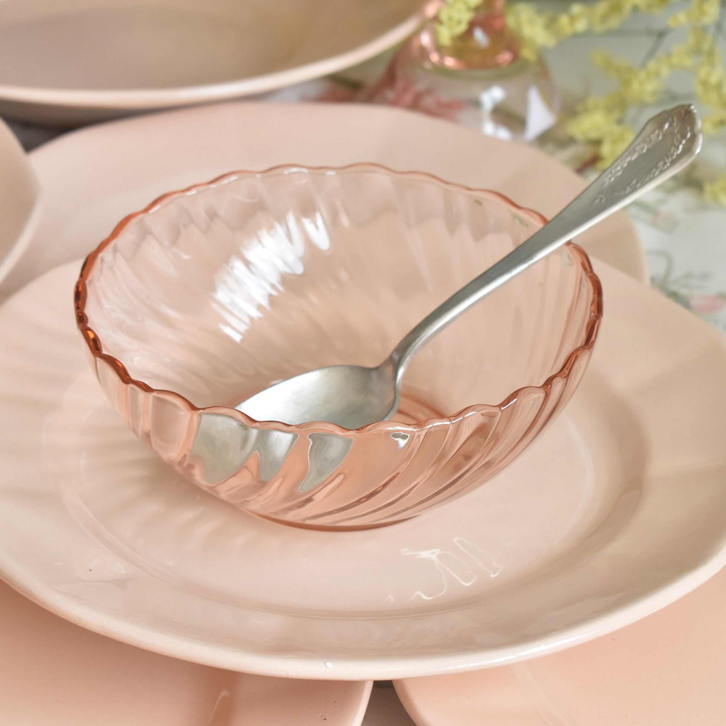 ヴィンテージ ガラスボウル アルコロック Rosaline(ロザリーヌ
