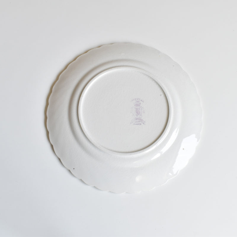 Vintage dessert plate KG Lunéville Bagatelle E