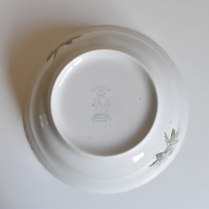 Vintage Salad Bowl KG Luneville Bagatelle