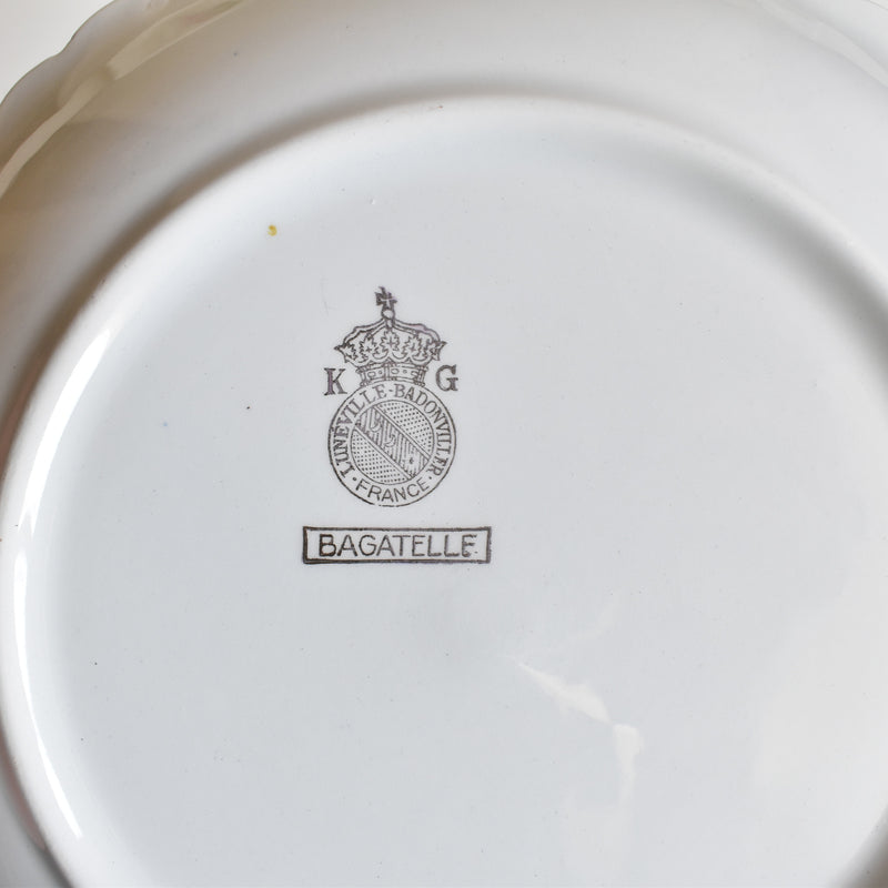 Vintage Deep Plate, KG Luneville Bagatelle B