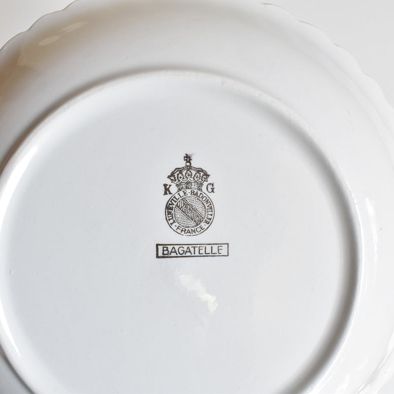 Vintage deep plate KG Lunéville Bagatelle D