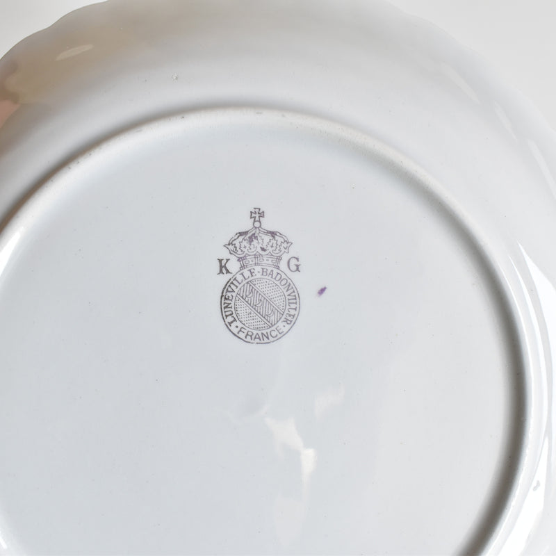 Vintage Deep Plate KG Lunéville Bagatelle E