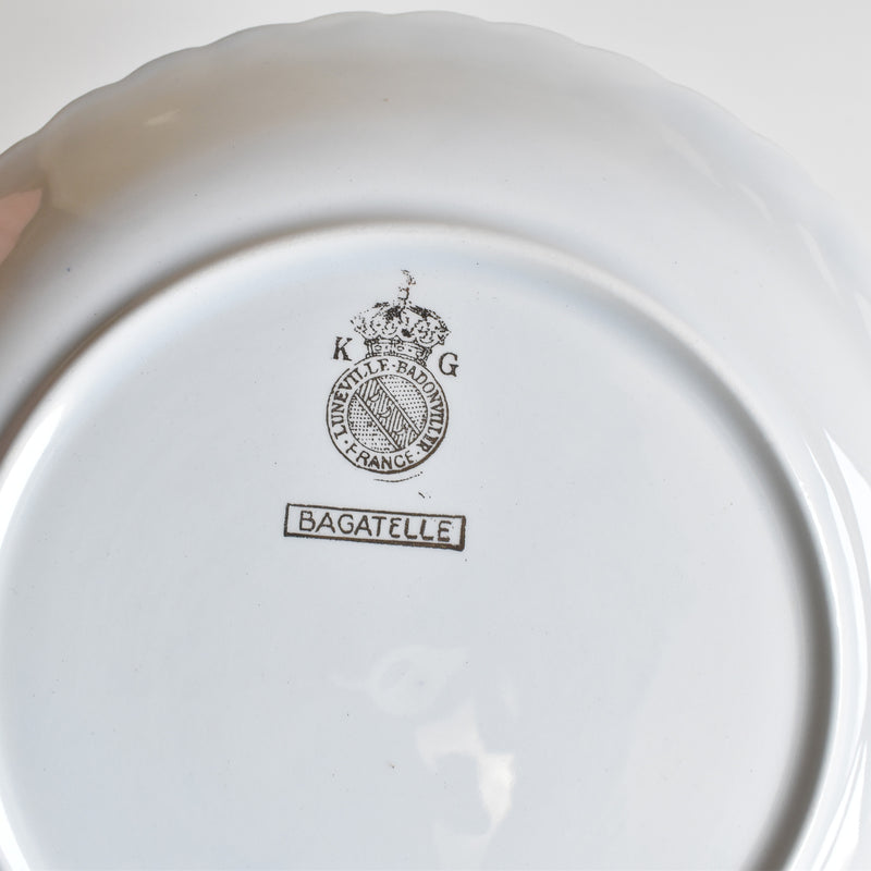 Vintage Deep Plate KG Lunéville Bagatelle F