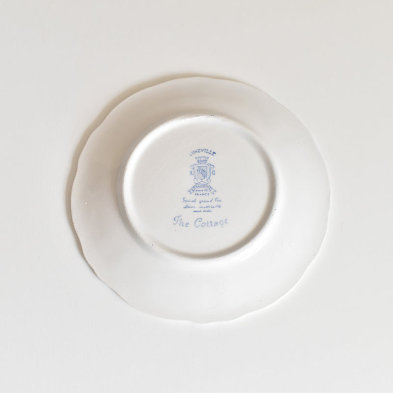 Vintage Cup & Saucer Lunéville The Cottage B
