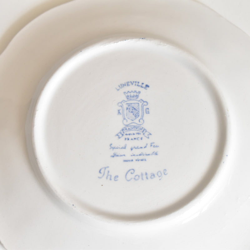 Vintage Cup & Saucer Lunéville The Cottage B