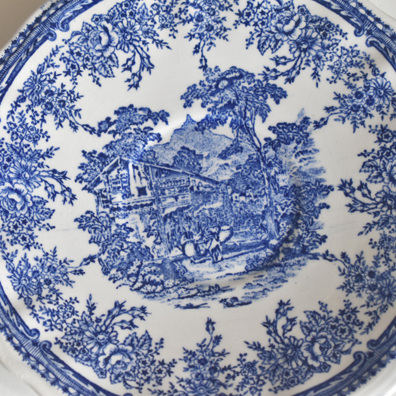 Vintage Cup & Saucer Lunéville The Cottage B