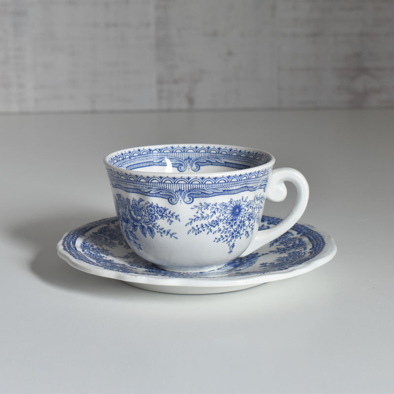 Vintage Cup & Saucer Lunéville The Cottage B