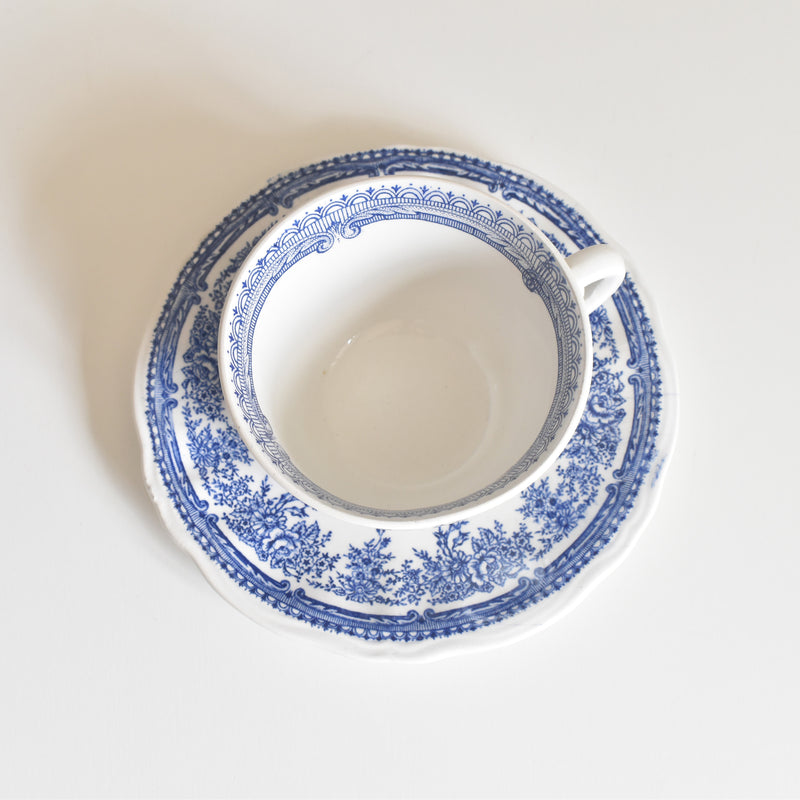 Vintage Cup & Saucer Lunéville The Cottage B