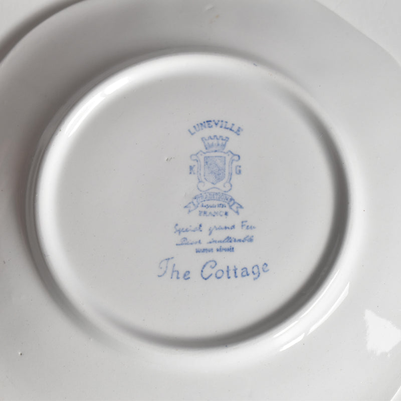 Vintage Cup & Saucer Lunéville The Cottage C