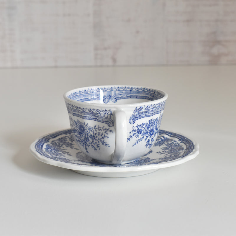 Vintage Cup & Saucer Lunéville The Cottage C
