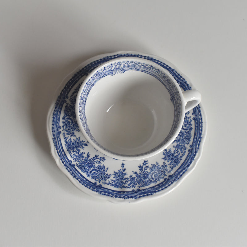 Vintage Cup & Saucer Lunéville The Cottage C