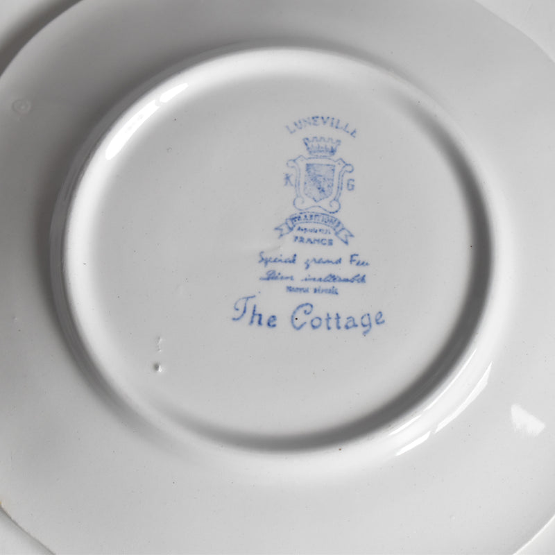 Vintage Cup & Saucer Lunéville The Cottage D