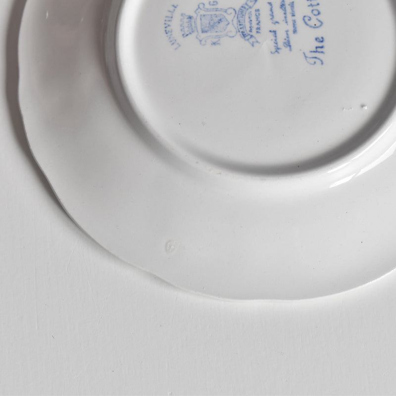 Vintage Cup & Saucer Lunéville The Cottage D