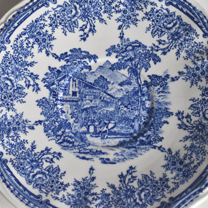 Vintage Cup & Saucer Lunéville The Cottage D