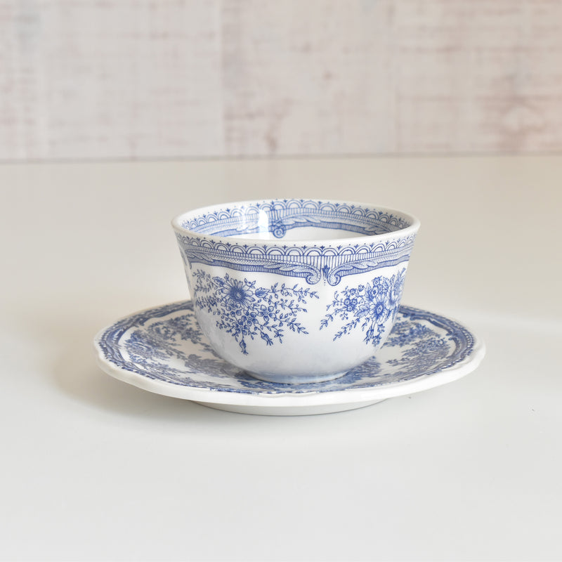 Vintage Cup & Saucer Lunéville The Cottage D