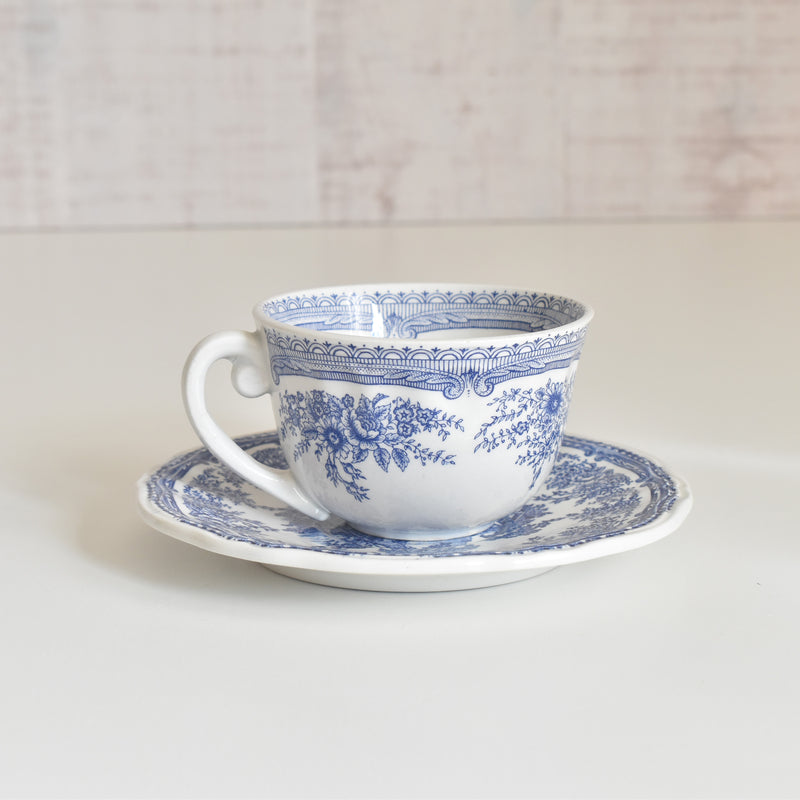 Vintage Cup & Saucer Lunéville The Cottage D