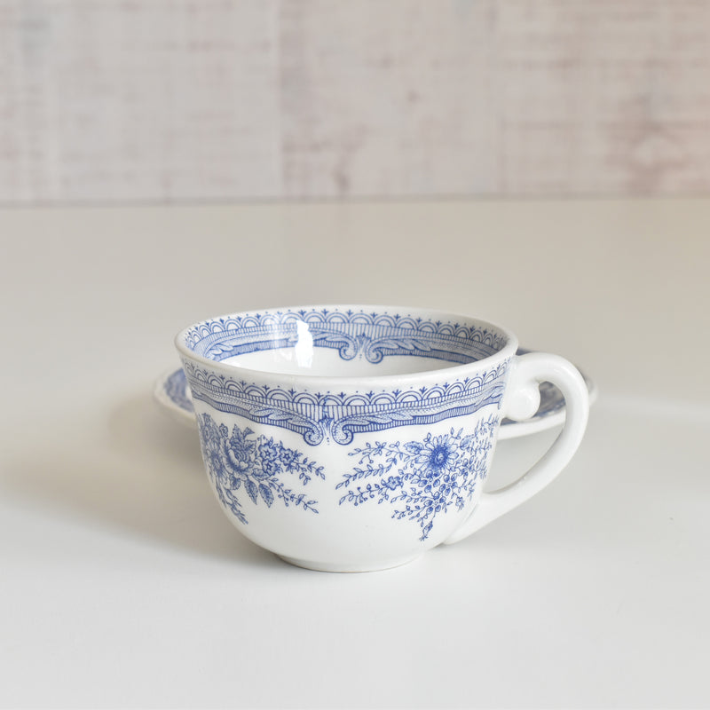 Vintage Cup & Saucer Lunéville The Cottage D