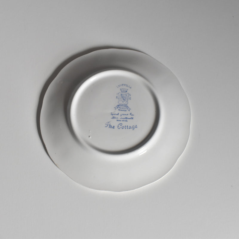 Vintage Cup & Saucer Lunéville The Cottage D