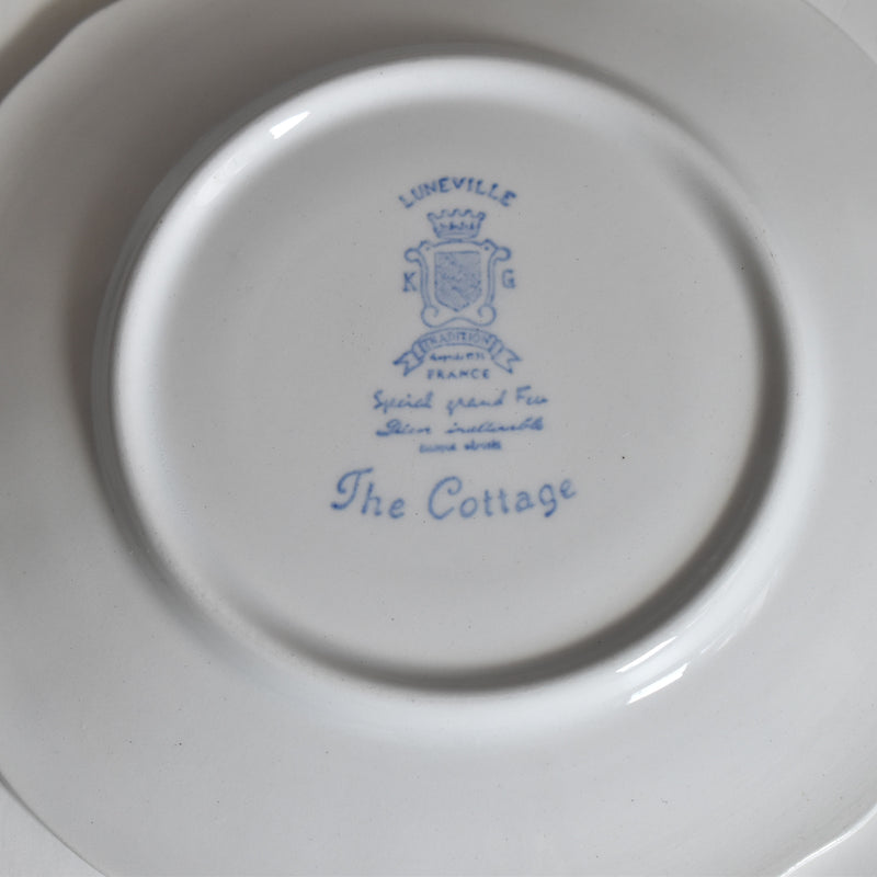 Vintage Cup & Saucer Lunéville The Cottage (Cottage) E
