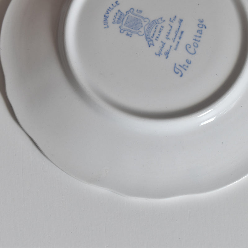 Vintage Cup & Saucer Lunéville The Cottage (Cottage) E