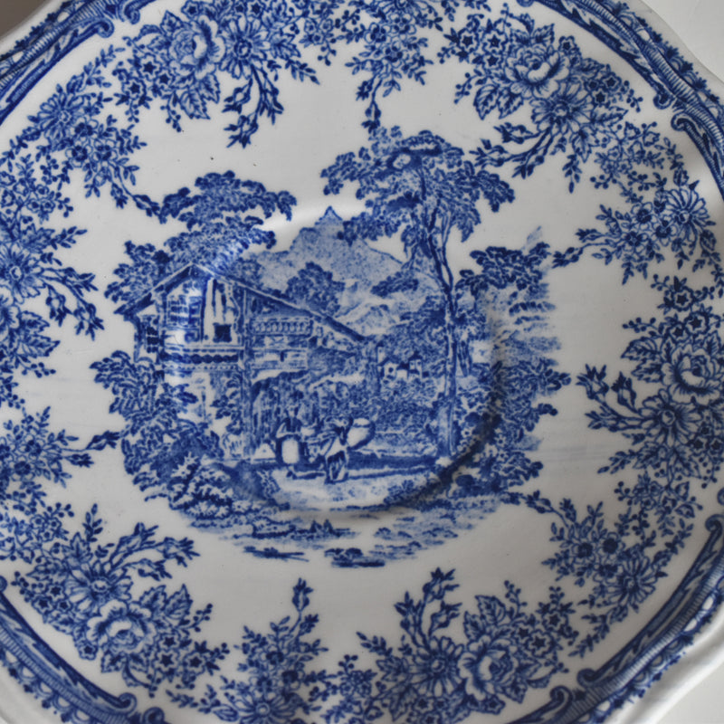 Vintage Cup & Saucer Lunéville The Cottage (Cottage) E