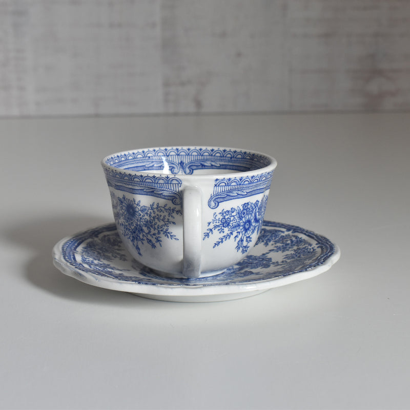 Vintage Cup & Saucer Lunéville The Cottage (Cottage) E