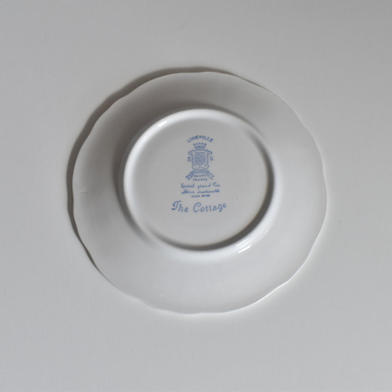 Vintage Cup & Saucer Lunéville The Cottage (Cottage) E