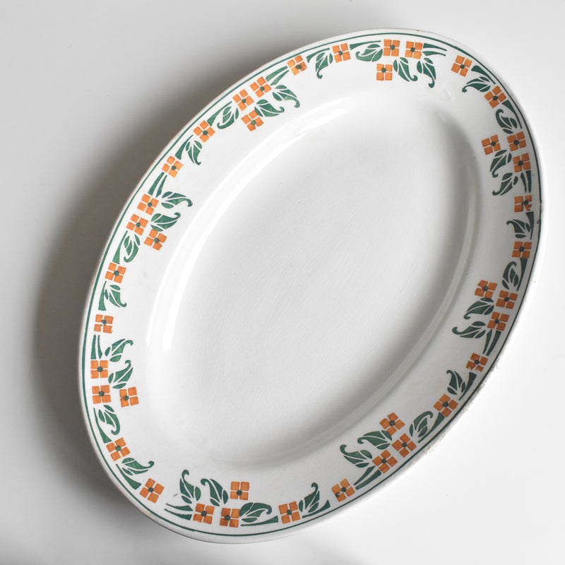 ヴィンテージオーヴァル大皿 ムランデルー Petites Fleurs プチットフルール