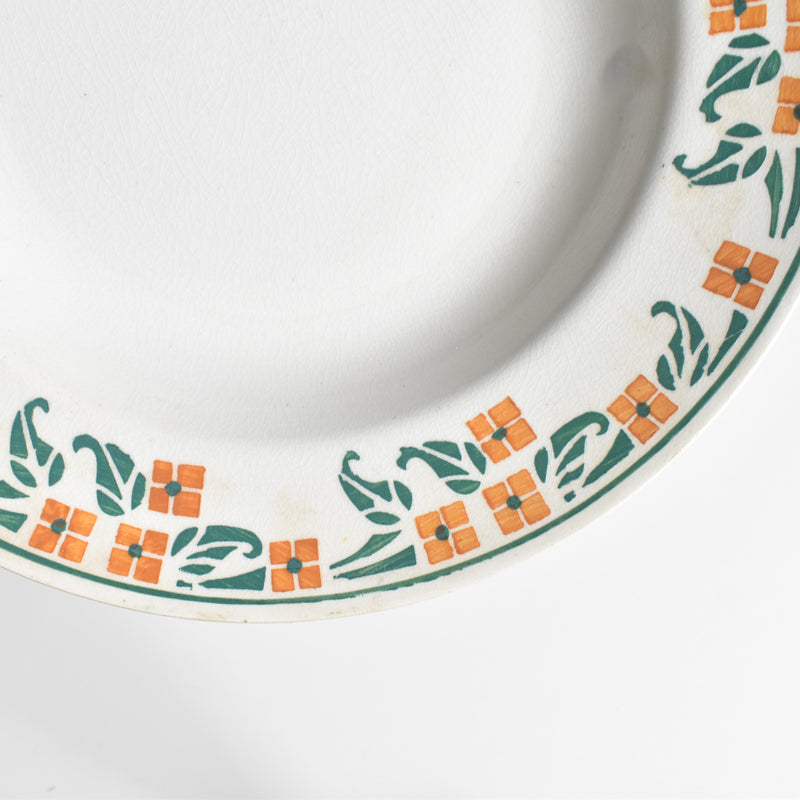 Vintage Deep Plate, M. Delau, Petites Fleurs B