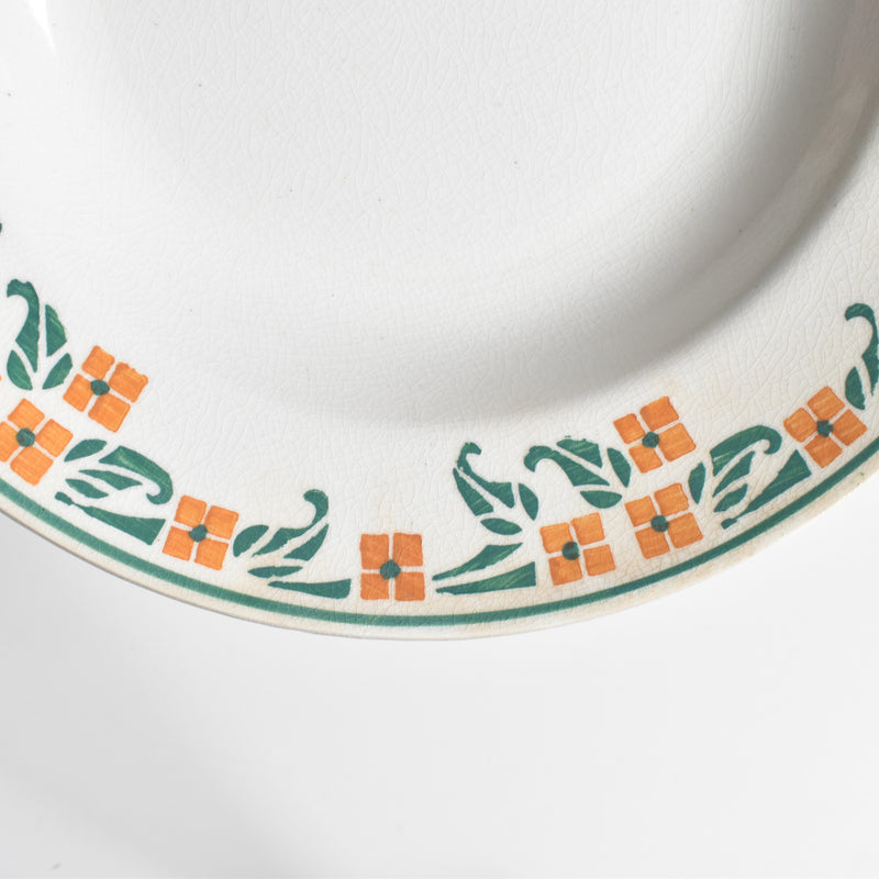 Vintage Deep Plate, M. Delau, Petites Fleurs B