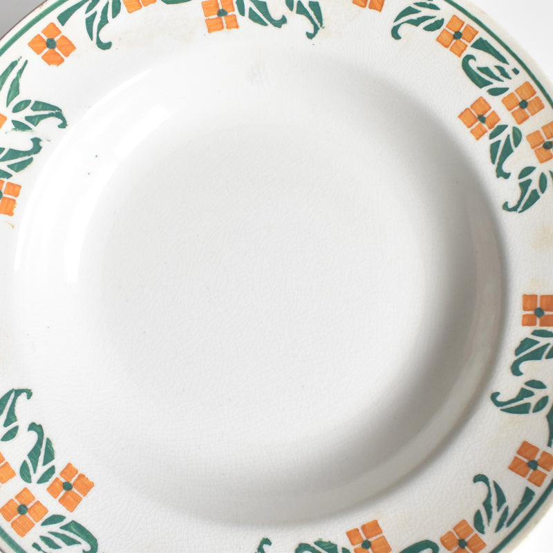 Vintage Deep Plate, M. Delau, Petites Fleurs B