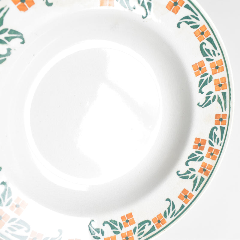 Vintage Deep Plate, M. Delau, Petites Fleurs B