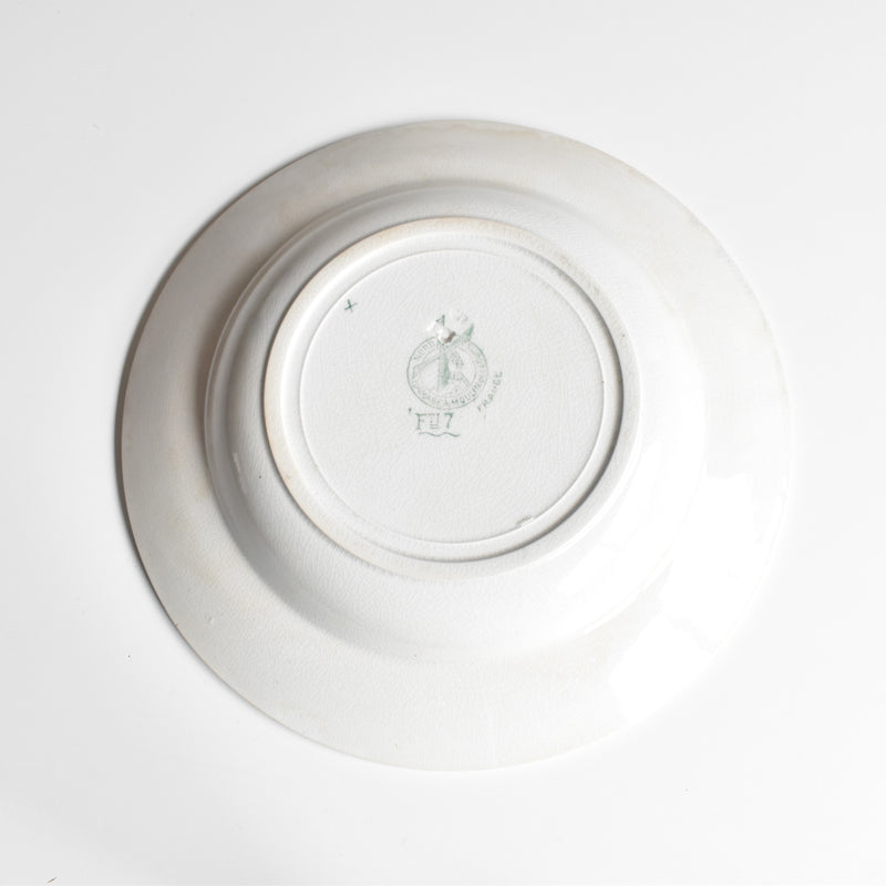 Vintage Deep Plate, M. Delau, Petites Fleurs B