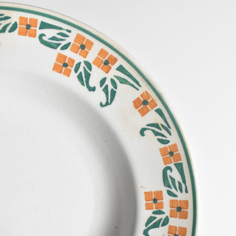 Vintage Deep Plate, M. Delau, Petites Fleurs B