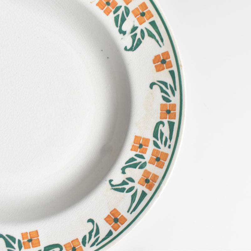 Vintage Deep Plate, M. Delau, Petites Fleurs B